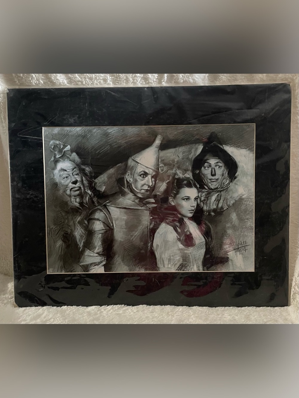 The Wizard of Oz 2004 charcoal/pencil sketch print by artist Wang Haiyan